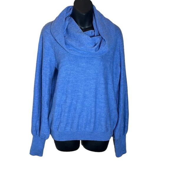 By Anthropologie joelene merino wool cowl neck puff sleeve sweater medium - Picture 1 of 7